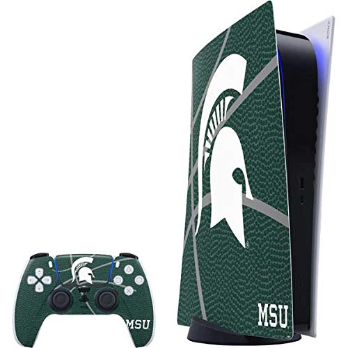 Skinit Decal Gaming Skin Compatible with PS5 Digital Edition Bundle - Officially Licensed Michigan State University Green Basketball Design