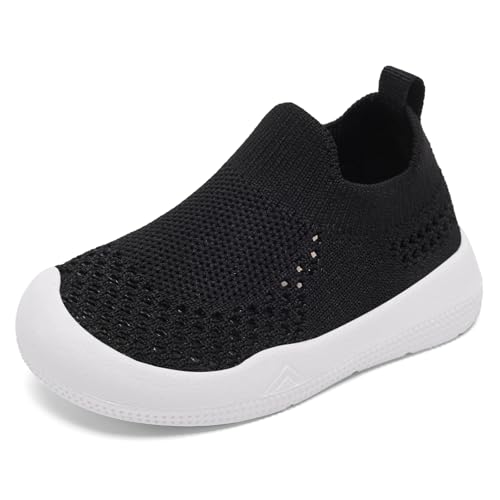 Image of Eashi Baby Boy Girl Non-Skid Indoor Infant Walking Shoes Breathable Warm Elastic Sock Shoes with Memory Sole Protect Toes Outdoor Sneakers