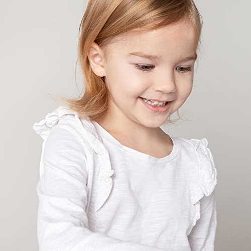 14k Yellow Gold Tiny Classic Cross Screw Back Earrings for Toddlers & Little Girls - Dainty Cross Earrings with Safety Screw Back for Children - Small Religious Stud Earrings for Babies & Toddler2