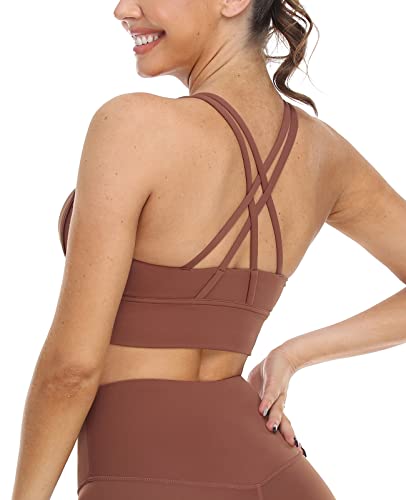 Soutien-Gorge de Sport Maintien Élevé icyzone Dos Croisé Brassière Gym Fitness