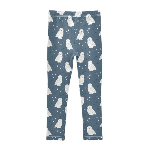 Girls Leggings White Polar Owl Toddler Girls Clothes Leggings for Girls Toddler Girls Leggings 3-4T2