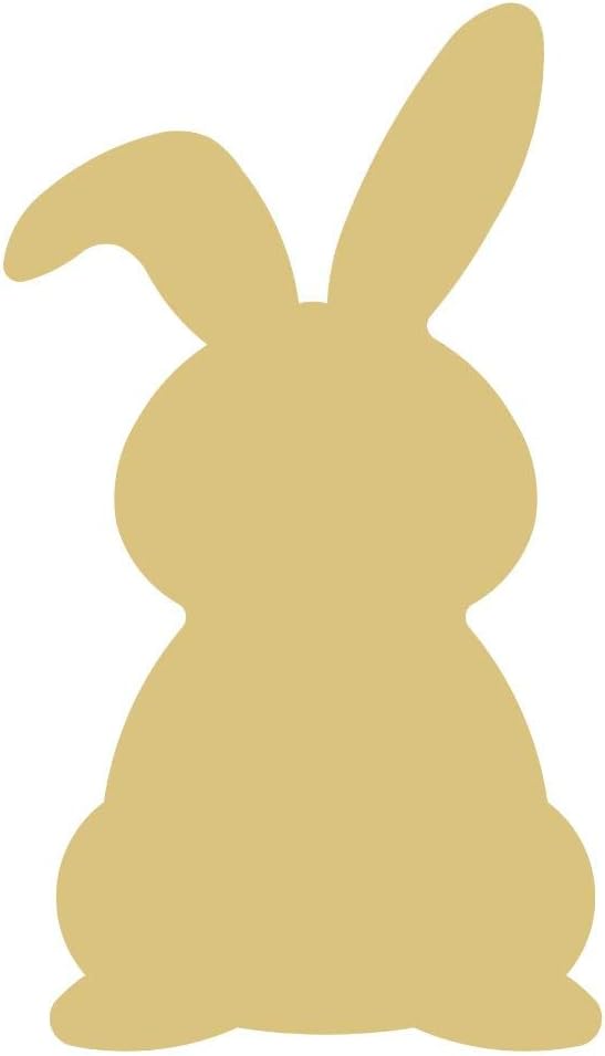 Rabbit Cutout Unfinished Wood Animal Nursery Kids Decor Spring Door Hanger MDF Shape Canvas Style 14