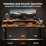 Kingant 55 x 30 Inch Standing Desk with Drawers, Adjustable Height Electric Sit Stand Desk with Storage Shelf, Rising Stand Up Computer Desk for Home Office Workstation, 3 Preset Heights - Image 4