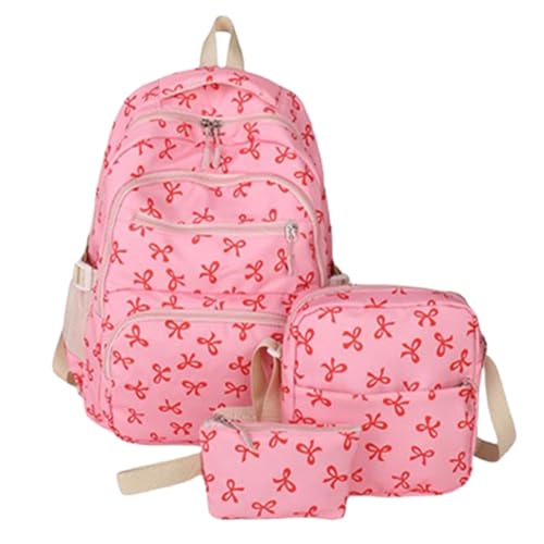 Mochila de mujer con organizador de cosméticos amplio y compartimento para bolso portátil