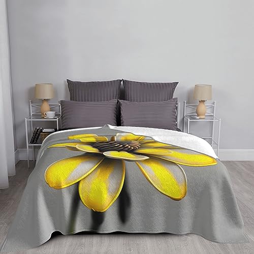 Couverture polaire flanelle plaid floral chaud lit canapé extérieur - 7