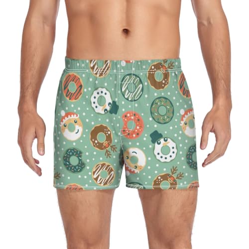 Image of Men's Boxer Shorts Cotton Loose Underwear with Button Fly