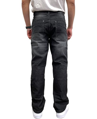 Southpole Men's Mid Rise Stretchable Straight Relaxed Fit Cross Hatch Denim Pants2