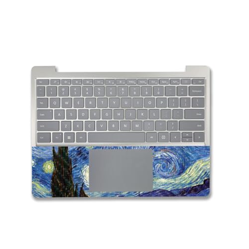 Image of MightySkins Carbon Fiber Skin Compatible with Microsoft Surface Laptop Go 3 (2023) Full Wrap Kit - Starry Night | Protective, Durable Textured Carbon Fiber Finish | Made in The USA