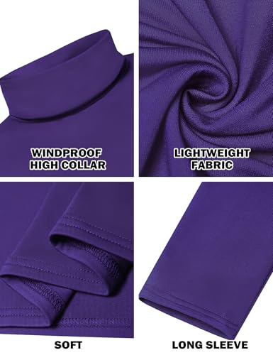 Image of Men's Turtleneck Casual Basic High Neck Long Sleeve T Shirts Half Neck Lightweight Pullover Sweater