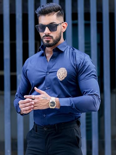 Image of Foomer Green Paisley Printed Opaque Party Shirts