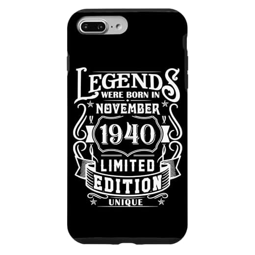 Carcasa para iPhone 7 Plus/8 Plus Cumpleaños Noviembre 1940 Edición Limitada Regalo Vintage