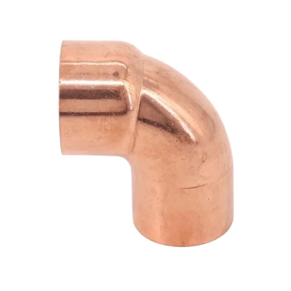 Tubo De Ajuste X Grueso 12-108 Mm ID Soldadura Un Solo Zócalo Alimentación Extremo A OD Enchufe Codo Conector Instalación Tubería Cobre Puro 90 Grados Aire Acondicionado(50 * 32mm)