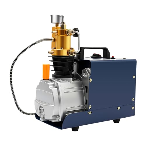 CLEADONG PCP Kompressor 300bar Automatisch Luftkompressor 1,8 KW Hochdruck Luftpumpe 30 Mpa Auto-Stop Kompressor 80L/Min Hochdruckluftpumpe für Paintball PCP-Gewehr Luftpistole Tauchflasche