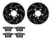 Dynamic Friction Company Front Brake Rotors-Drilled and Slotted-Black with 5000 Advanced Brake Pads 8502-31080