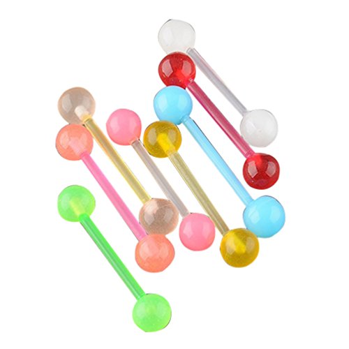 bismarckbeer 7 piezas luminosas de nariz para la lengua, barras