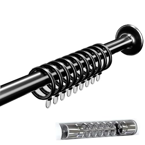 Kit de placard barre extensible noire 460-520cm pour vêtements