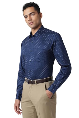 Image of Peter England Men's Cotton Print Slim Fit Shirt