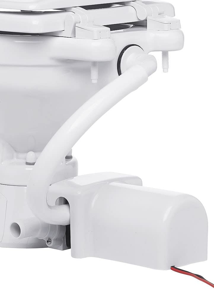 Compass Elektrische Bordtoilette Silent mit Zerhackerpumpe 33x35x47cm I Leiser Betrieb I Einfache Bedienung | Korrosionsbeständig I Einfache Reinigung | Kompatibel mit JABSCO