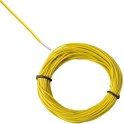 Elevea ( Limited Stock With 12 Years Warranty ) Aluminium Wires 4mm for Domestic and Industrial Electric Connections up to 1500 watts 25 Meter (Yellow)