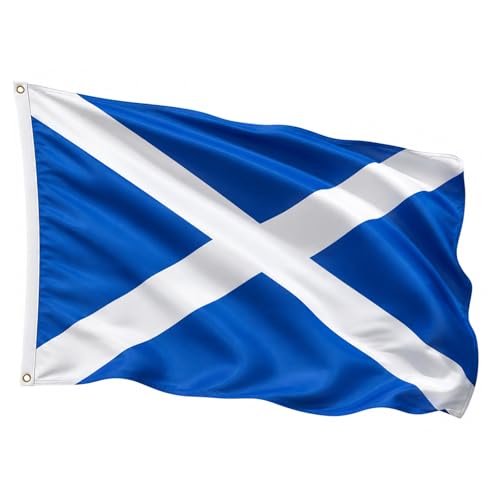 YESAH 3x5ft Scotland Flag Large Saint Andrews Cross Banner for Match
