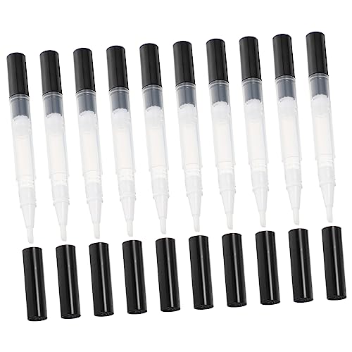 Hemobllo 10Piezas Bolígrafos Vacíos de Esmalte Pluma Crecimiento de Pestañas Práctico y Compacto Manicura