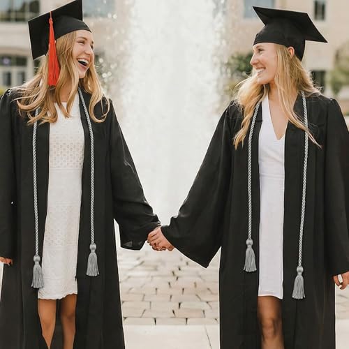 Image of GraduationMall Polyester Graduation Honor Cord 68 inch Grey