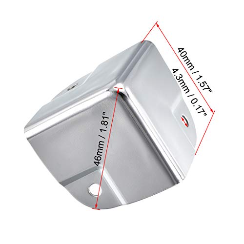 Image of uxcell Metal Box Corner Protectors Box Edge Guard Protector 40 X 40 X 40mm Silver Tone 8pcs for Table Corners and Desk Corners