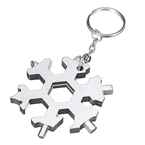 PRINDIY Porte-clés Forme de Flocon de Neige Multi-Outils Tournevis de Poche 19 en 1 Cover