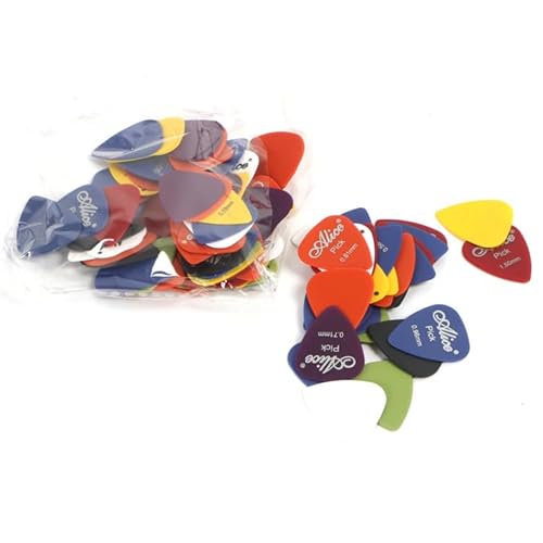 100 Pedaços Conjunto De Palhetas Para Guitarra Com 6 Espessuras Diferentes Picks Ukulele