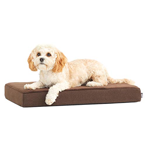 Barkbox Orthopedic Dog Bed | Comfortable Memory Foam Mattress for Joint Relief | Head and Neck Support Waterproof with Non Skid Bottom | Calming Durable Bed with Washable Cover | Small, Espresso