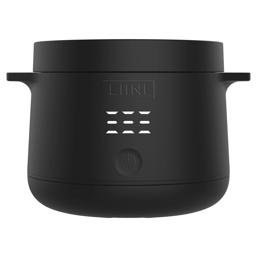 LIINI® 2.0 PRO Breiwärmer schwarz – Akku Babybreiwärmer, 50W, 10'000 mAh, Erwärmen per Knopfdruck, IP66, auslaufsicher, Edelstahlplatte, BPA-frei, USB-C Aluminiumkabel