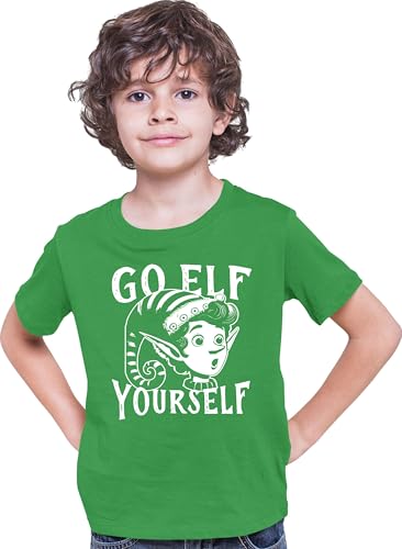 Go All Out Go Elf Yourself Funny Christmas Mens Women Youth T-Shirt
