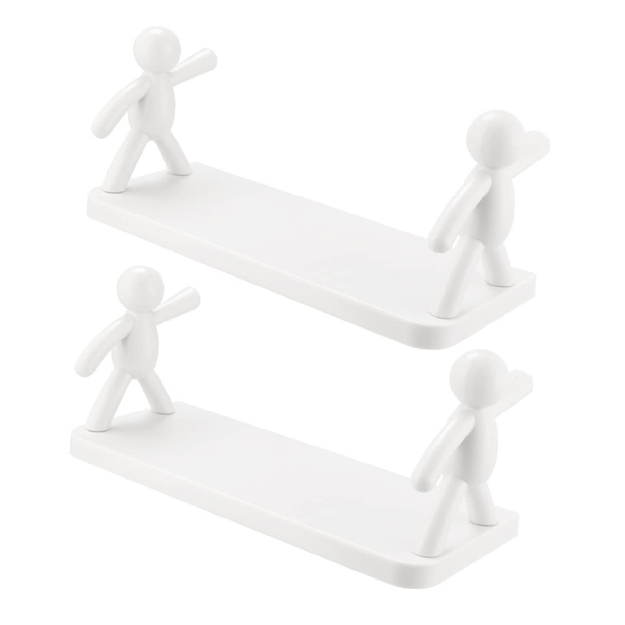 HOMOCONO 2pcs Floating Shelves for Bathroom Storage Compact Wall Mounted Shelf for Organizing Cleaning Supplies for Kitchens Bedrooms and Simple