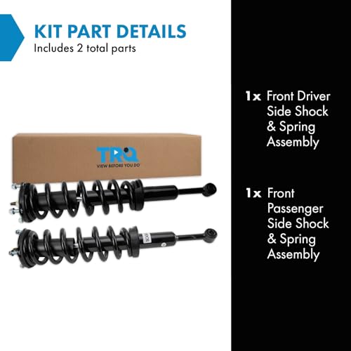 Image of TRQ Front Shock & Spring Assembly Set Compatible with 2008-2022 Toyota Sequoia