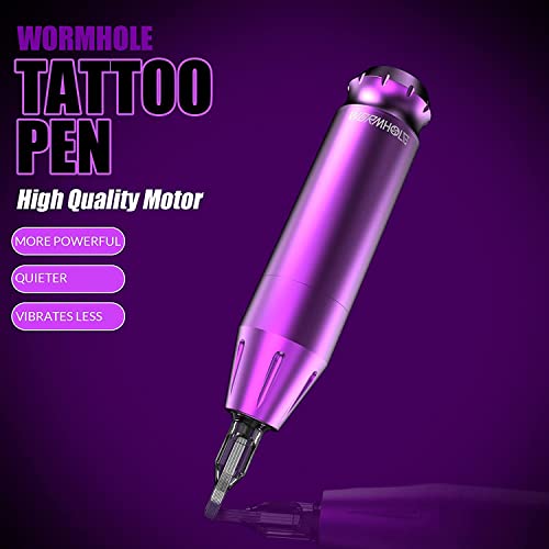 Tattoo Kit, Wormhole Tattoo Pen Kit/Rotary Tattoo Machine Pen for Beginners 10pcs Tattoo Cartridges Needles 5 Tattoo Ink, Professional Complete Tattoo Kit TK602 - Thumbnail 7
