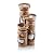 Alpine Corporation 29" H Outdoor 3-Tiered Tiki Head Bowl Waterfall Floor Fountain with Cool White LED Lights, Multicolor