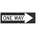 NMC TM509J, Aluminum One Way Arrow Right Sign (Pack of 8 pcs)