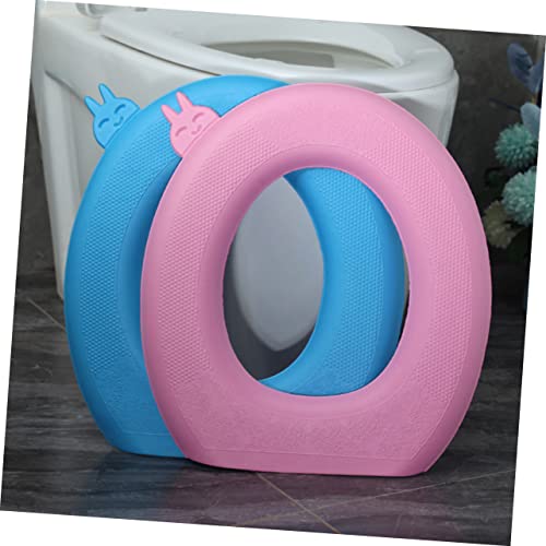 Cabilock 2 Stück Toilettenmatte Toilettensitzkissen Tragbares Sitzkissen Fuzzy Toilettensitzbezug Reisesitzkissen Komfortsitzkissen Dickes Badezimmerkissen Wiederverwendbare – Bild 3