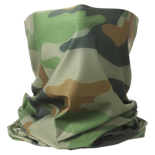 HARFINGTON Summer Cooling Neck Gaiter Sun Protection Face Mask Fishing Neck Gaiter Unisex Sunscreen Breathable Bandana for Hiking Outdoor Sports, Camo
