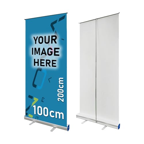 Roll Up Publicitario 100x200 Cm Personalizado Incluye Impresión De Alta Definición Expositor Retráctil Para Eventos, Ferias, Tiendas, Negocios Entrega Rápida