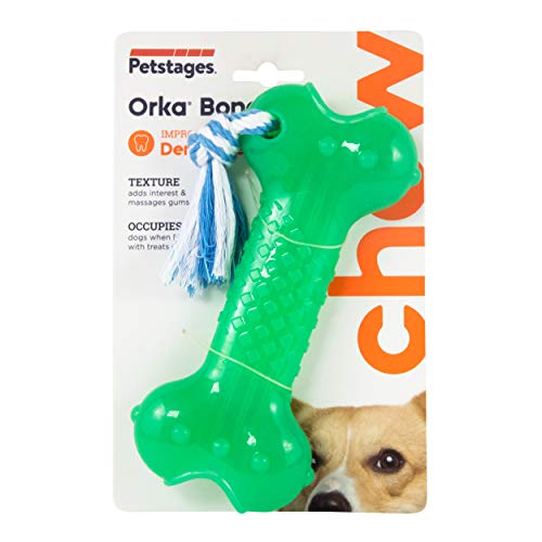 Petstages Orka Bone Green Treat-Dispensing Dog Chew Toy #TOP1