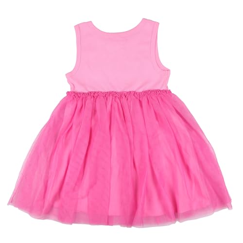 Barbie Toddler Girls' Repeating Logo Design Tank Top Tulle Tutu Dress3