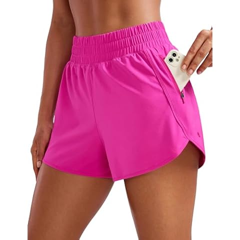 CRZ YOGA Women's High Waist Running Shorts Cover