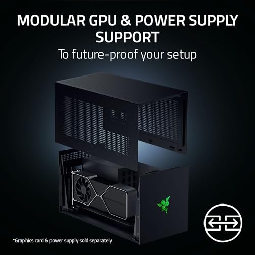 Image of Razer Core X V2 External Graphics Enclosure (eGPU): Compatible with Windows 11 Thunderbolt 4 /5 and USB 4 Laptops & Devices - 4 Slot Wide NVIDIA /AMD Graphics Cards PCIe 4.0 Support - 140W PD Via USB C