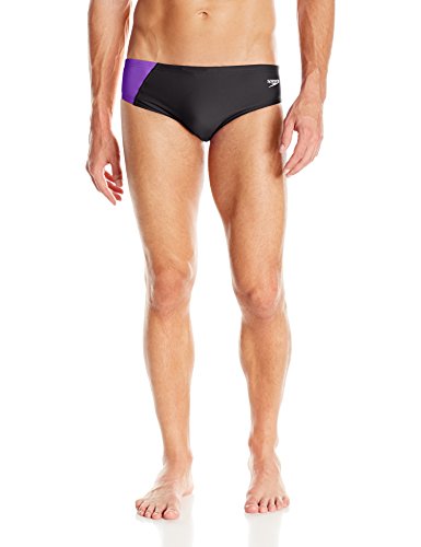 Speedo Men's Swimsuit Brief PowerFlex Eco Revolve Splice Team Colors