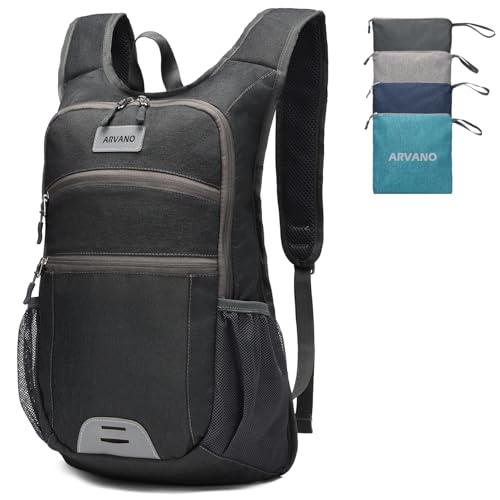 Arvano Mochila Senderismo 10L Mochila Bicicleta, Plegable Ultraligera Pequeña para Hombre Mujer para Deportiva Ciclismo Viaje Esquí Gimnasio Urbana