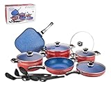 Batería 17 Piezas Alpine Antiadherente Con Comal Y Utensilios