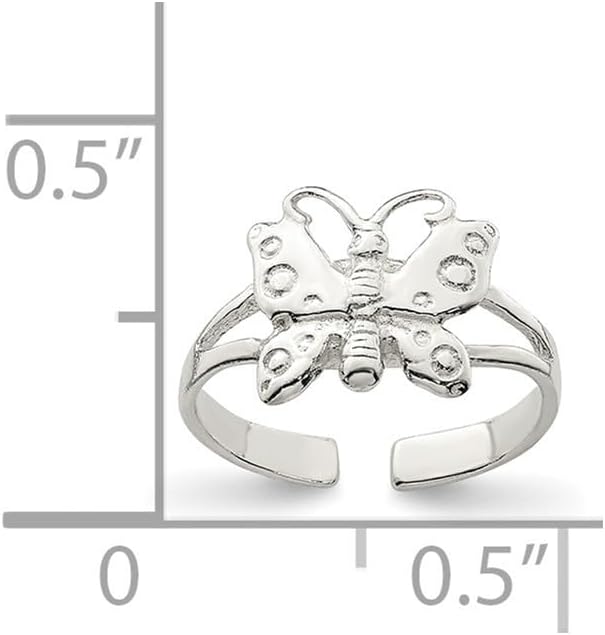 Diamond2Deal 925 Sterling Silver Polished Fancy Toe Ring