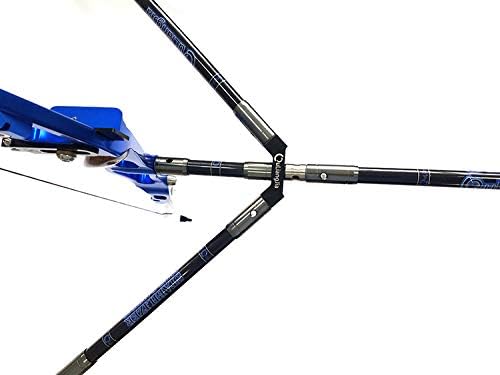 AMEYXGS Balance Bar Stabilizer Set 5/12/30 inch Carbon Fiber Bow Stabilizer and V bar Extension Pole Rod Bow Stabilizer Weight Silencer Damping for Recurve Bow and Compound Bow (Gray)