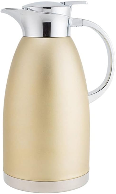 304 Stainless Steel Insulation Vacuum Thermo Water Jug Thermal Carafes Travel Water Bottle Double-layer Kettle Hotel Coffee Pot(Gray,2.3L)